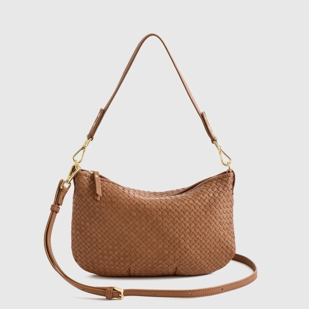 Quince Tan Woven Shoulder Bag